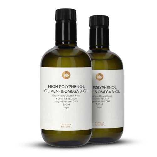 Huile d'olive et d'oméga-3 à haute teneur en polyphénols, vegan