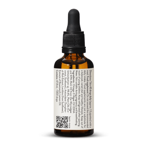 Huile Oméga-3 40 % EPA + 22,5 % DHA Vegan