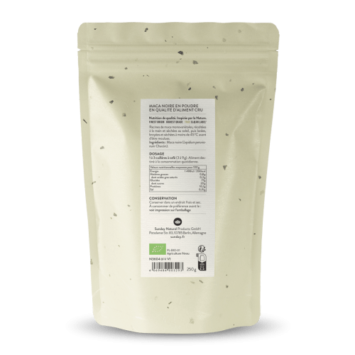 Maca noire brute, bio, en poudre