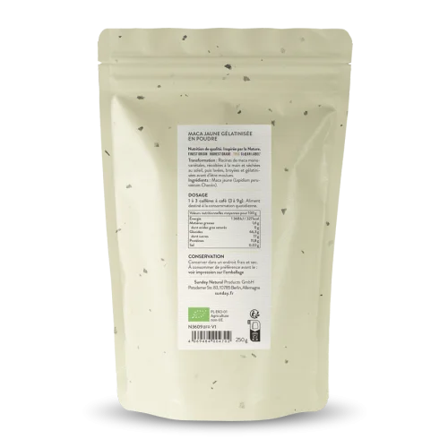 Maca jaune bio glatinise