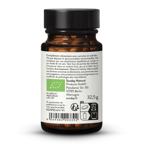 Complexe de curcuma bio Ultra + vitamine C