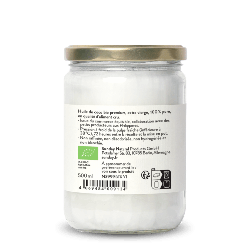 Huile de coco bio vierge de haute qualit