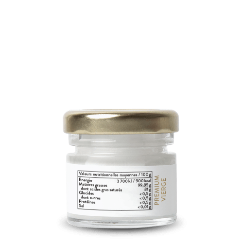 Huile vierge de noix de coco bio - Format-mini (26 ml)