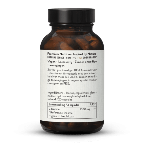 L-Leucine 500 Capsules uit Fermentatie, Vegan