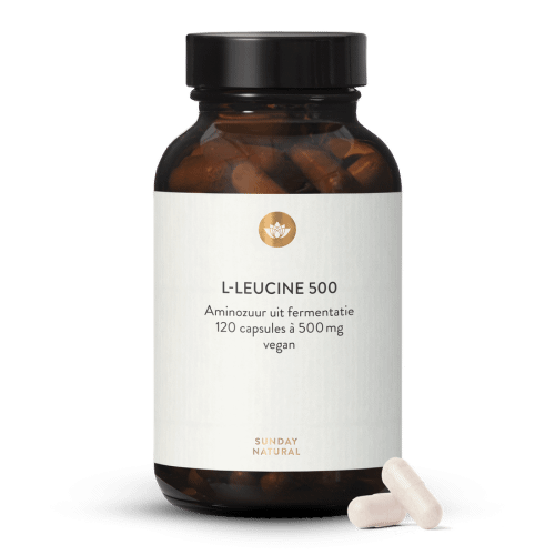 L-Leucine 500 Capsules uit Fermentatie, Vegan