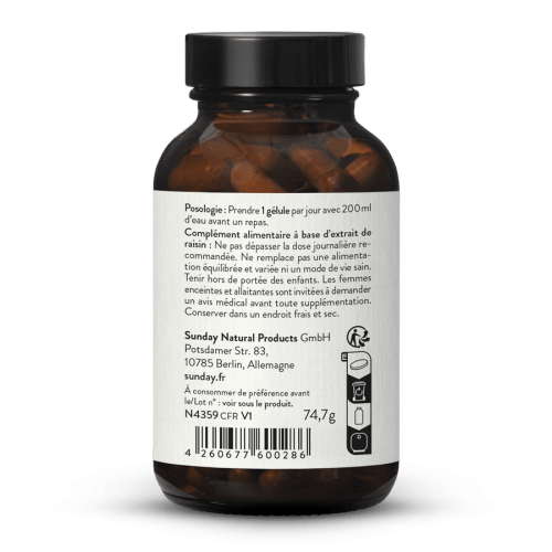 Extrait de ppins de raisin OPC 400 (dosage lev)