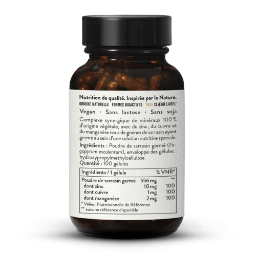 Zinc, cuivre et manganse en glules