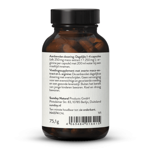 Maca Extract 10:1 Zwart & Arginine