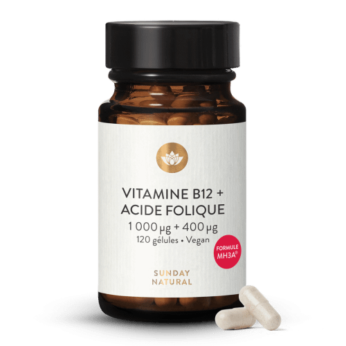 Vitamine B12 Mh3a + acide folique 1000g + 400g