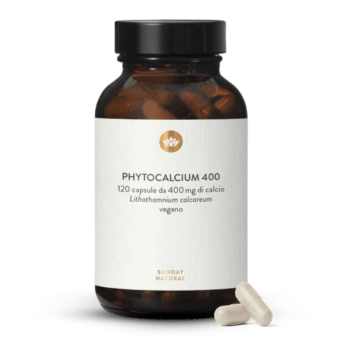Calcio naturale 400 mg ad alto dosaggio in capsule