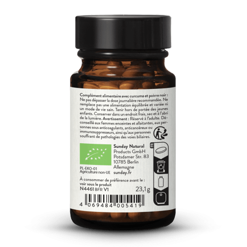 Extrait de curcuma bio 3300 en glules