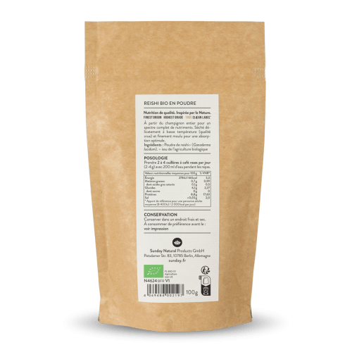 Poudre de reishi bio
