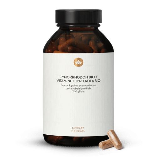 Cynorrhodon bio + vitamine C issue d'acrola bio