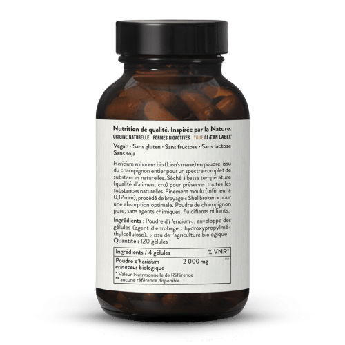 Poudre d'hydne hrisson bio en glules