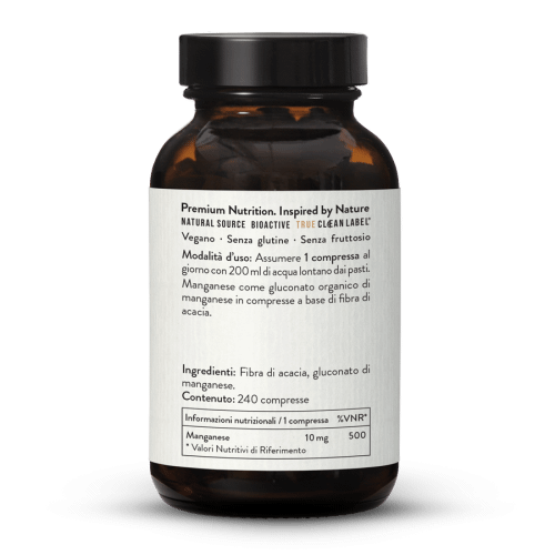 Manganese gluconato in compresse 10 mg