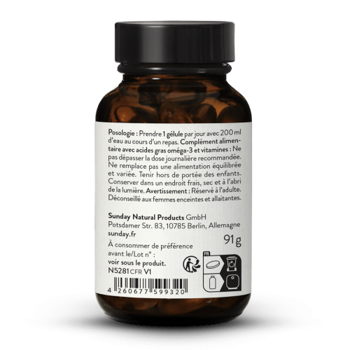 Omga-3 + vitamines D3 + K2 + E