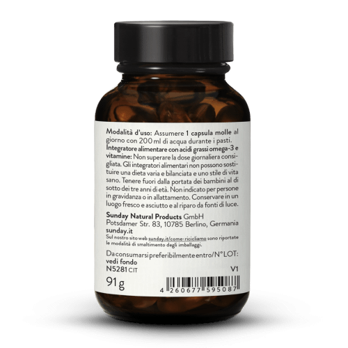 Omega-3 pi vitamine D3 + K2 + E vegano