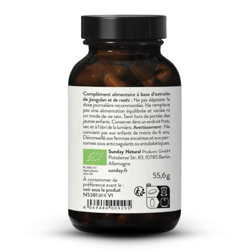 Extrait De Jiaogulan + Reishi Bio En Glules