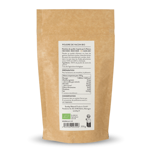 Poudre de yacon bio