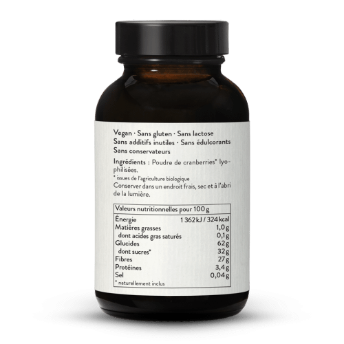 Poudre de canneberge sauvage bio