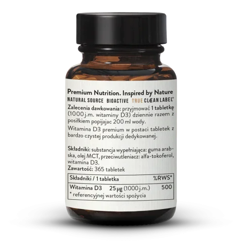 Witamina D3 1000 J. M. 365 tabletek