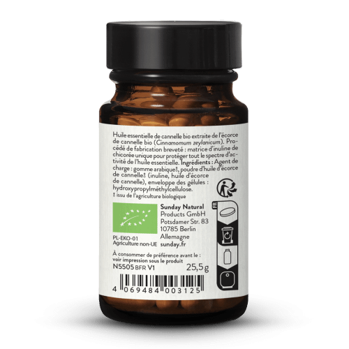 Huile essentielle de cannelle bio en glules