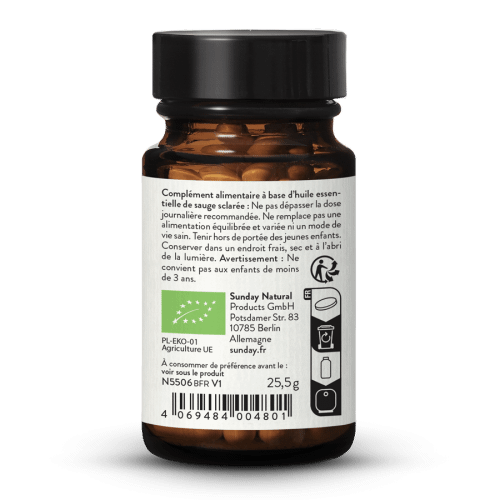 Huile essentielle de sauge sclare bio en glules
