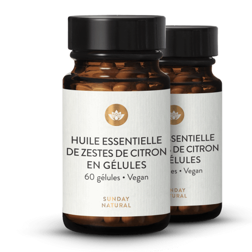 Huile essentielle de zestes de citron en glules