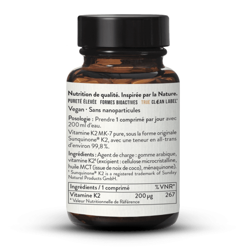 Comprims de vitamine K2 200 g (vegan)