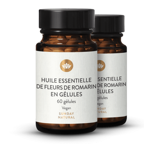 Huile essentielle de fleurs de romarin en glules
