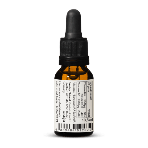 Vitamina D3 + K2 MK7 200 UI + 15 mcg gocce