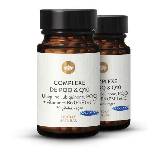 Complexe de PQQ & Q10 avec vitamines B6 (P5P) + C