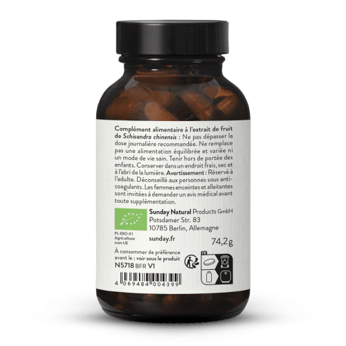Glules d'extrait de schisandra bio