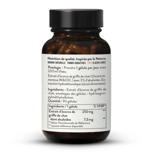 Extrait de griffe de chat (Cat's Claw) 250 mg en glules