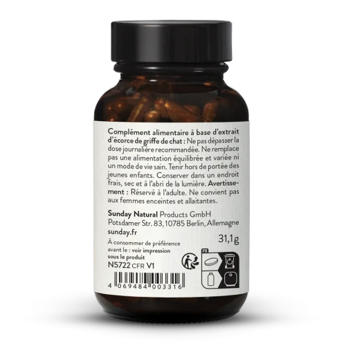 Extrait de griffe de chat (Cat's Claw) 250 mg en glules