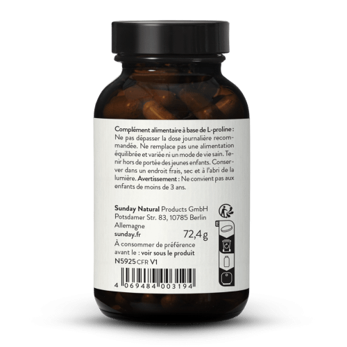 L-proline 500 mg en glules