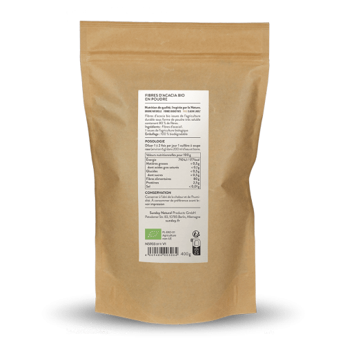 Fibre d'acacia bio en poudre
