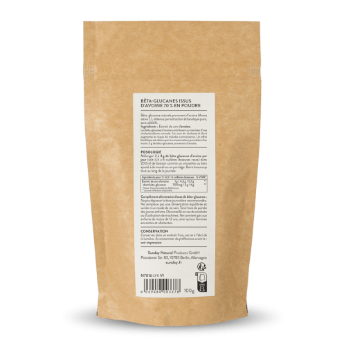 Poudre de bta-glucanes d'avoine