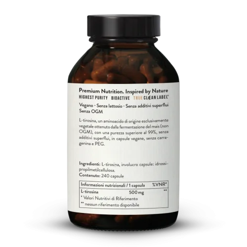 L-tirosina 500 mg in capsule