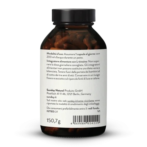 L-tirosina 500 mg in capsule