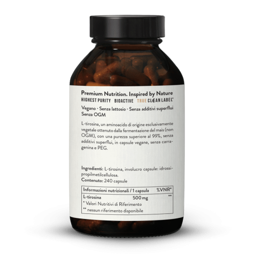 L-tirosina 500 mg in capsule