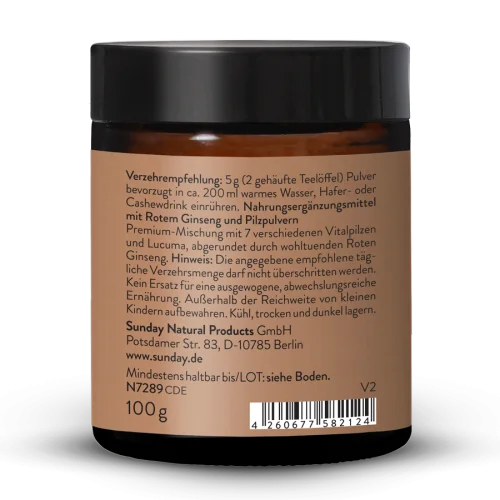 Mild ginseng mushroom brew