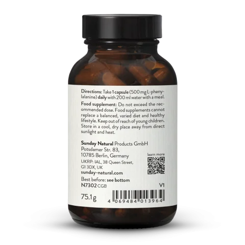 L-phenylalanin 500 mg kapsler