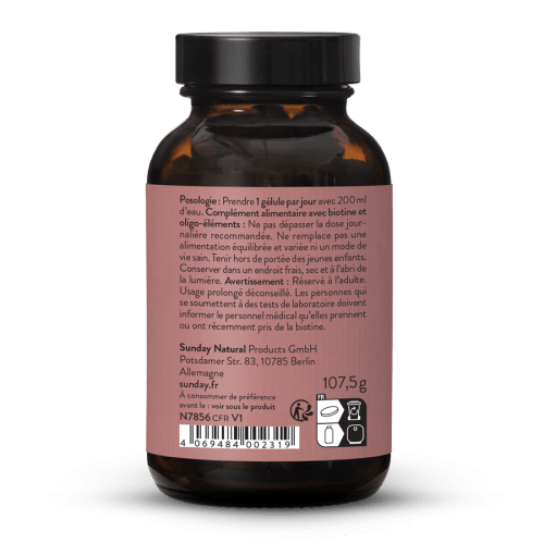 Biotine Forte pour peau, cheveux et ongles