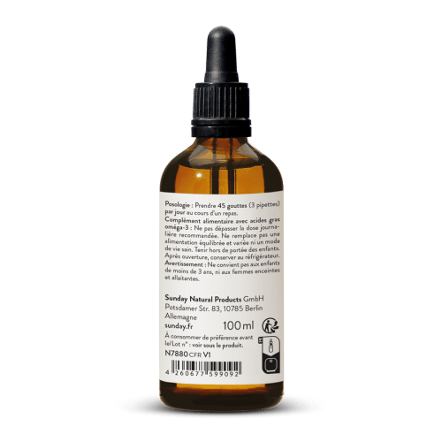 Huile omga-3, 30 % DHA + 15 % EPA