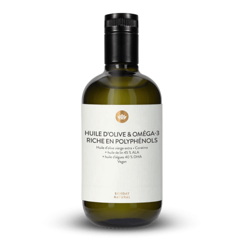 Huile d'olive et d'omga-3 riche en polyphnols