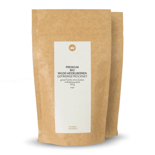 Myrtilles sauvages biologiques lyophilises