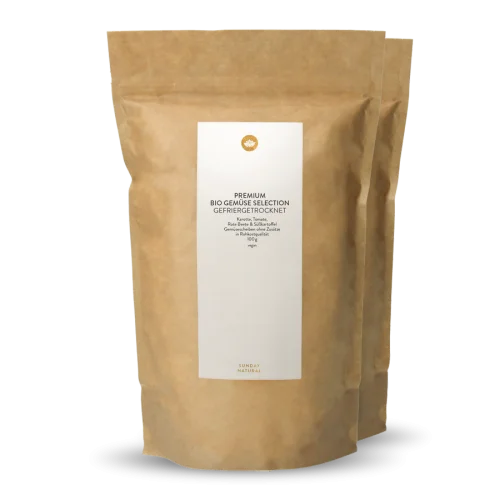 Bio Gemsemischung Gefriergetrocknet Skartoffel, Karotte, Tomate & Rote Beete