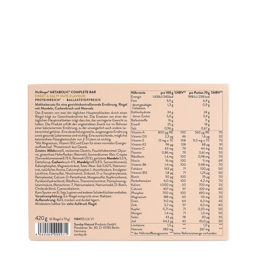 Metabolic Complete Bar Sweet & Salty Nuts