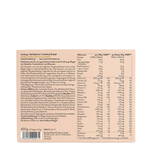 Metabolic Complete Bar: Sweet & Salty Nuts